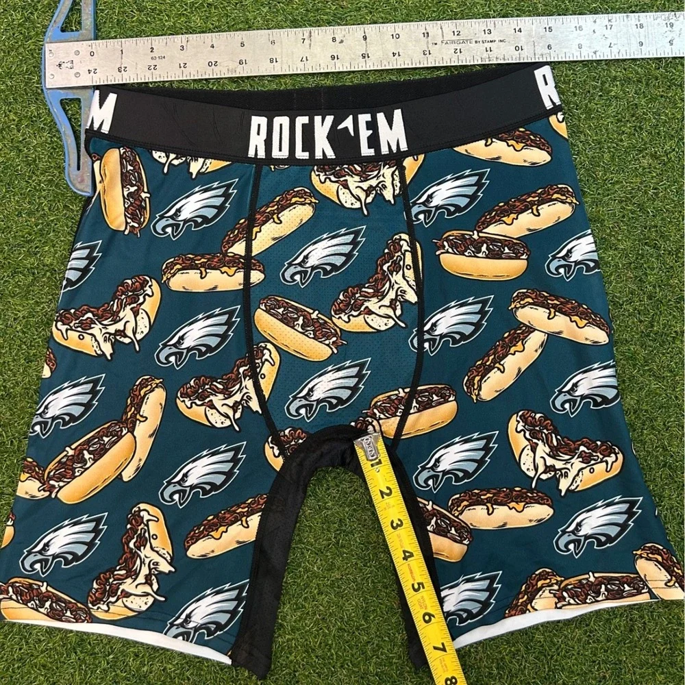 Rock Em Philadelphia Eagles Cheesesteak Boxer Briefs Mens Large Midnight Green